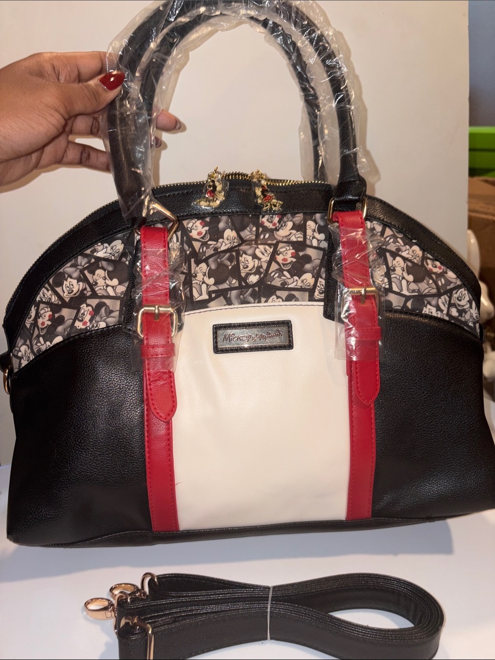 Bradford exchange Caught in the moment Mikey and Minnie bag